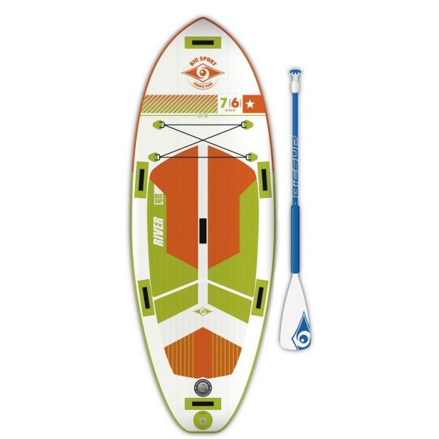 BIC 7'6 Air SUP + Paddel x 31 River aufblasbares Stand Up Paddle Board isup